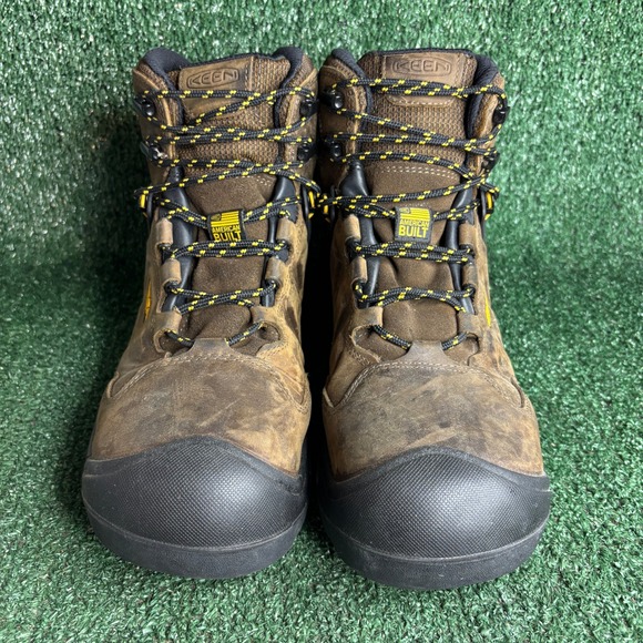 KEEN Utility Dover Waterproof Gorpcore Brown Leather Work Boot Mens 12EE Wide main image 11